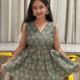 Bottle Green Pure Cotton PEPLUM SHORT Kurti 1