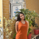 Rust Orange Pure Mulcotton Halter Neck Backless tying Short Kurti 1