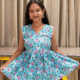 Sky Blue Pure Cotton PEPLUM SHORT Kurti 1