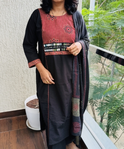 pure cotton 3pc kurti set