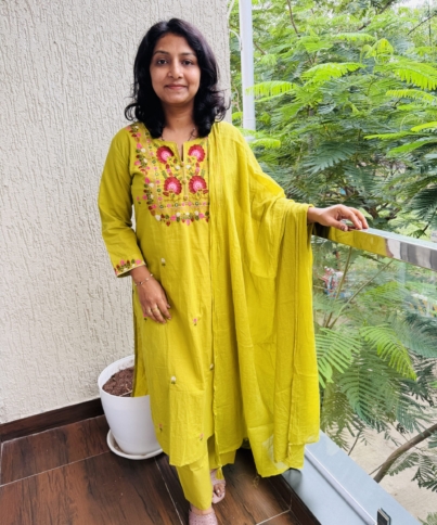 pure cotton 3pc kurti  set