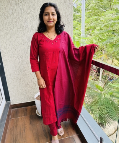 pure cotton 3pc kurti  set